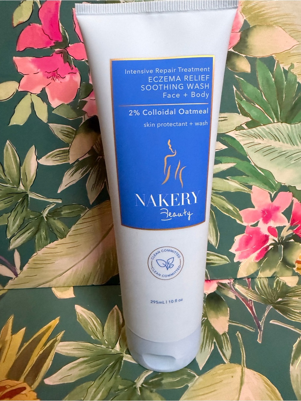 Nakery Beauty Eczema Relief Soothing Wash Face + Body 2% Colloidal Oatmeal 10 oz